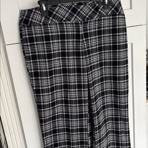 Vintage Punk 1980’s Black and White Plaid Flare Leg Pants Sz 15